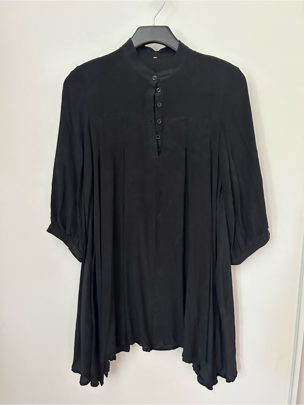 Topshop Black Button-Front Tunic